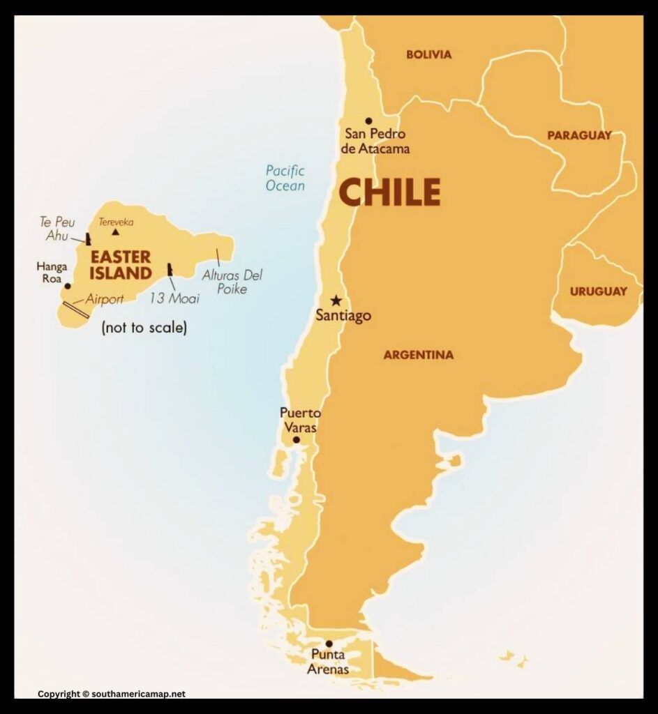 Map of Chile South America