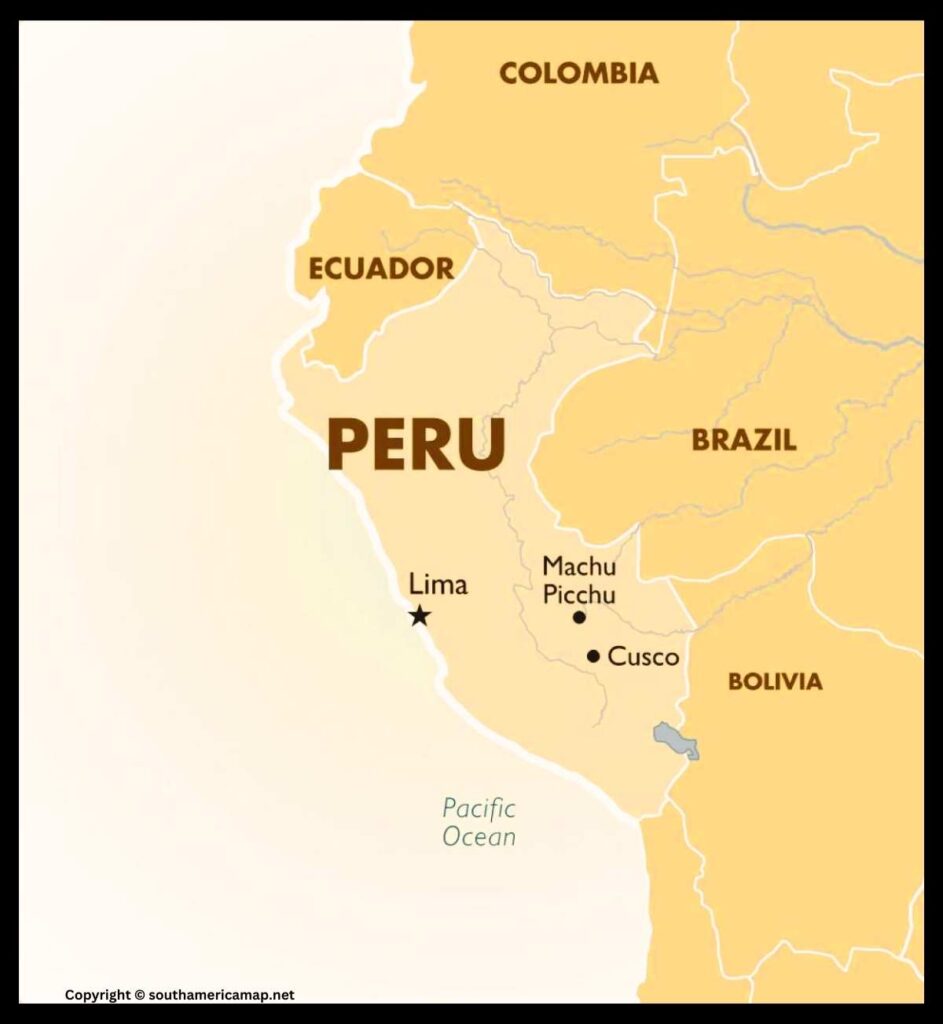 Map of Peru South America