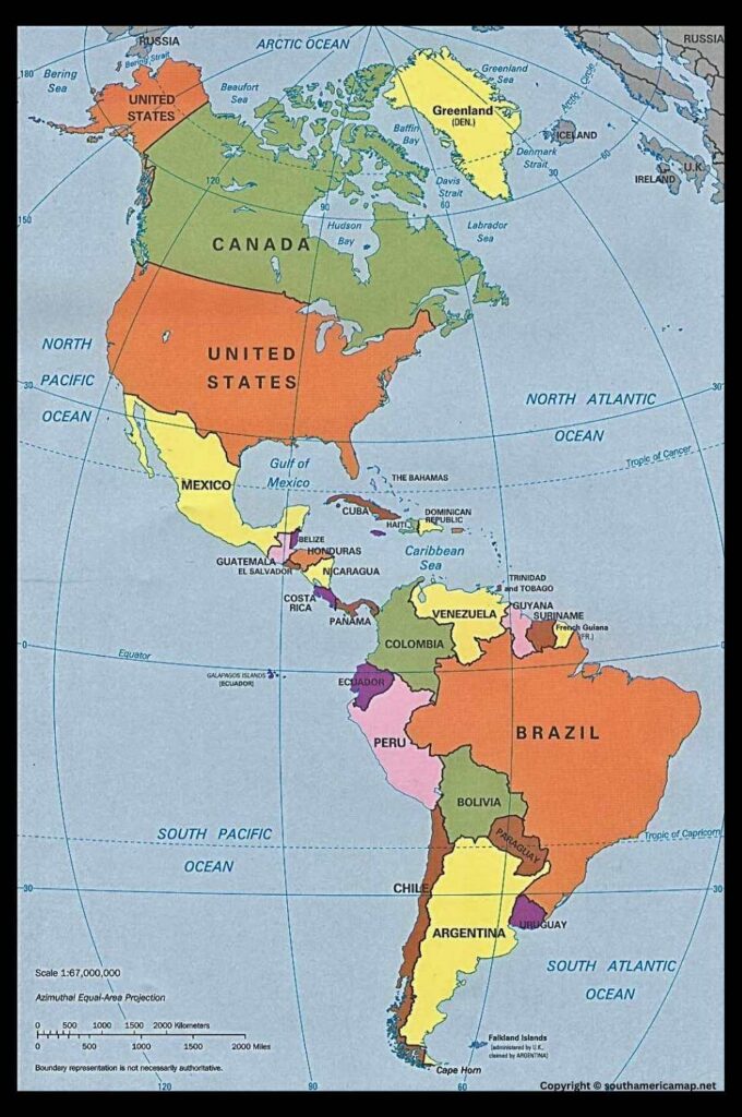 North American South America Map