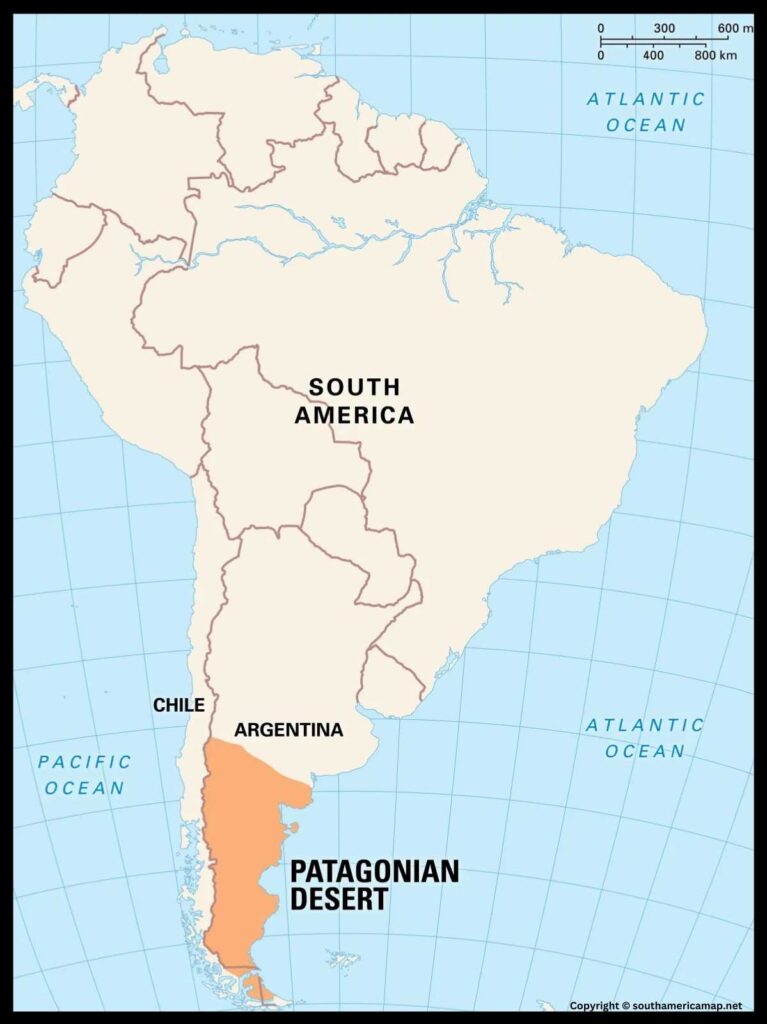 Patagonia South America on Map