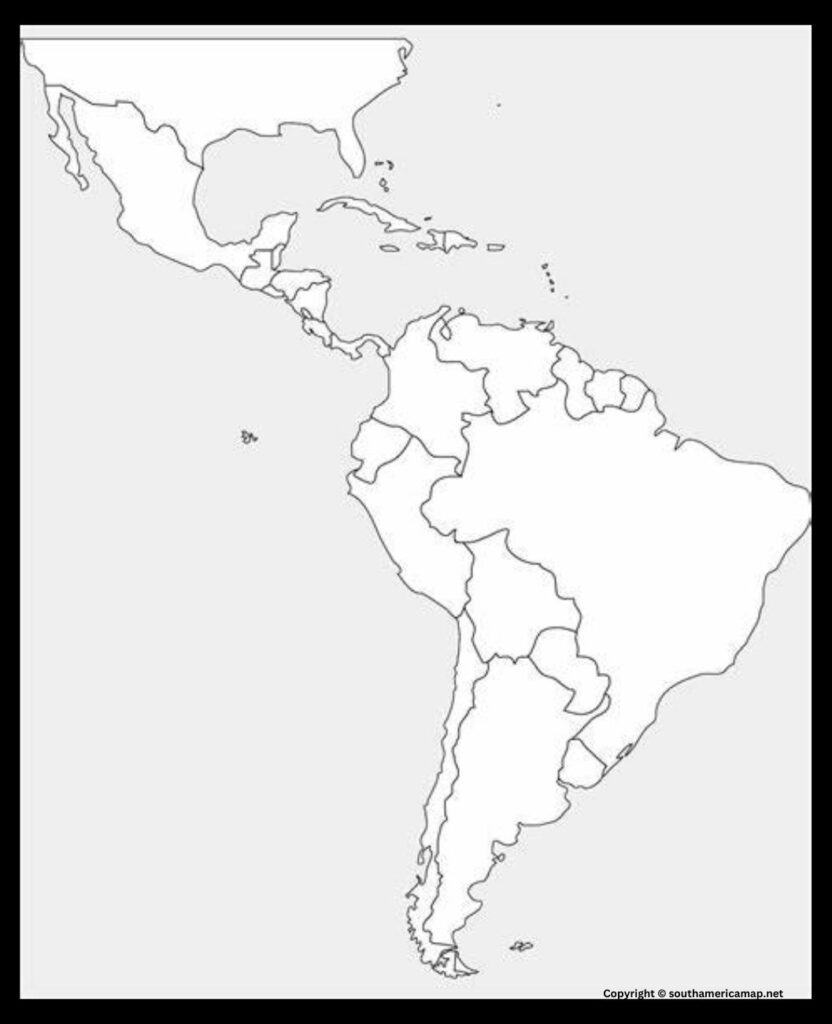 Map of South America Blank