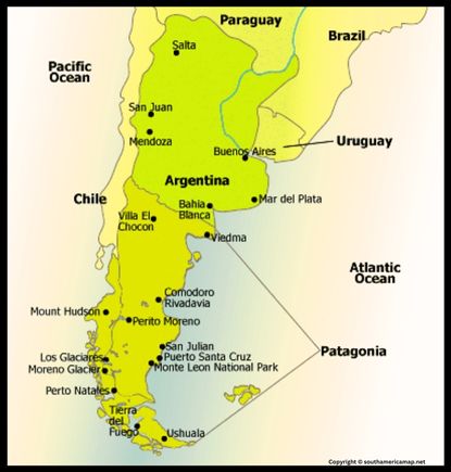 Patagonia South America Map