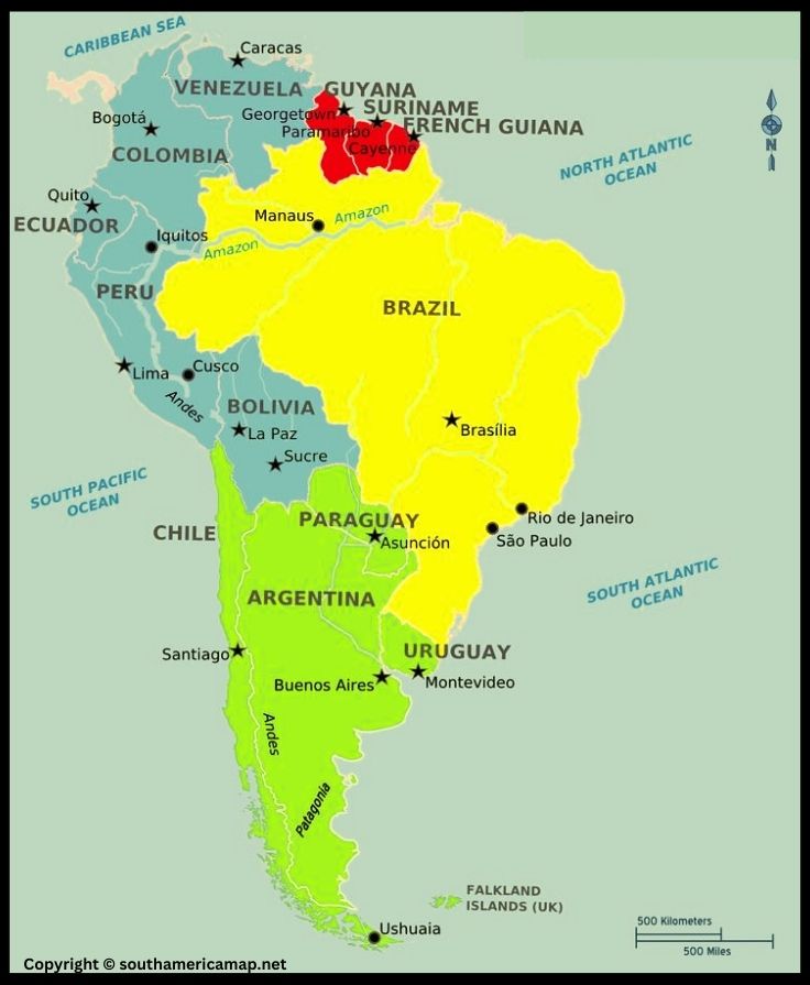 Map of Argentina South America
