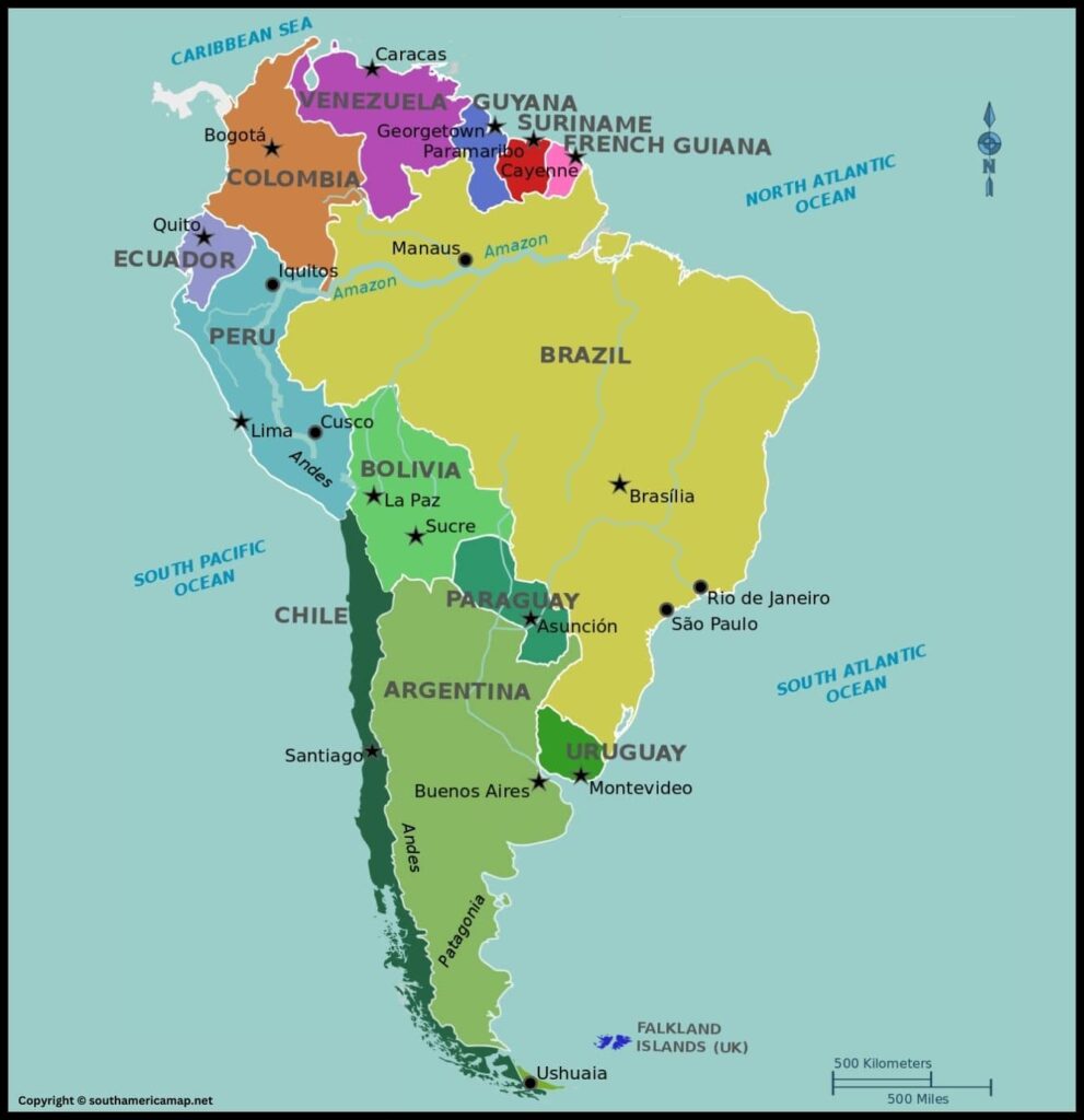 South America Map Countries